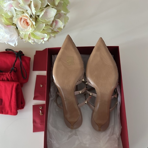 NIB Valentino Leather Rockstud Mules - Picture 9 of 12